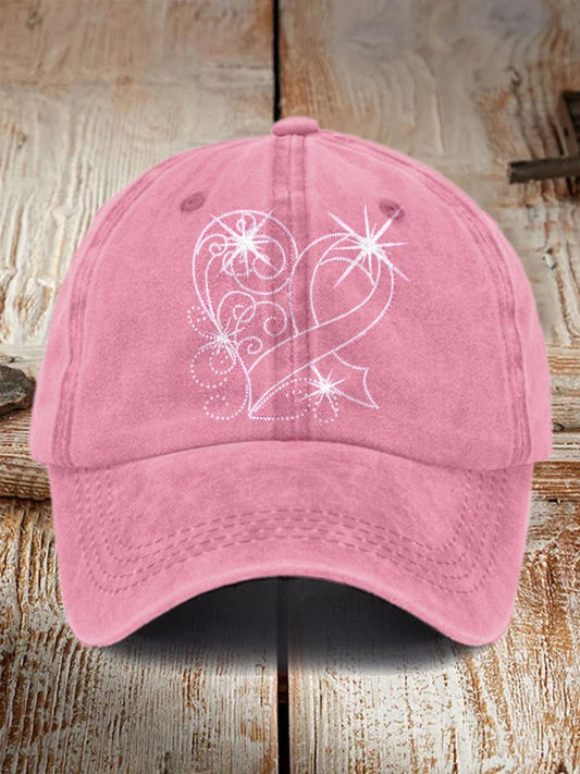 Unisex Breast Cancer Print Hat