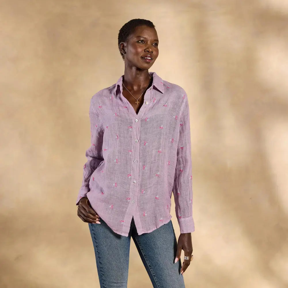 Breezy Blossoms Linen Shirt