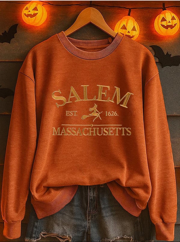 Women's Witches Print Casual Sweatshirt