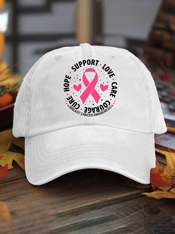Unisex Breast Cancer Awareness Print Baseball Cap