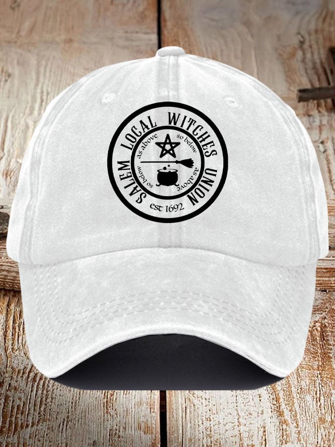 Unisex Halloween Salem Local Witches Union 1962 Print Baseball Cap