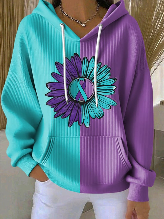 Women's Flowers Print  Hoodie