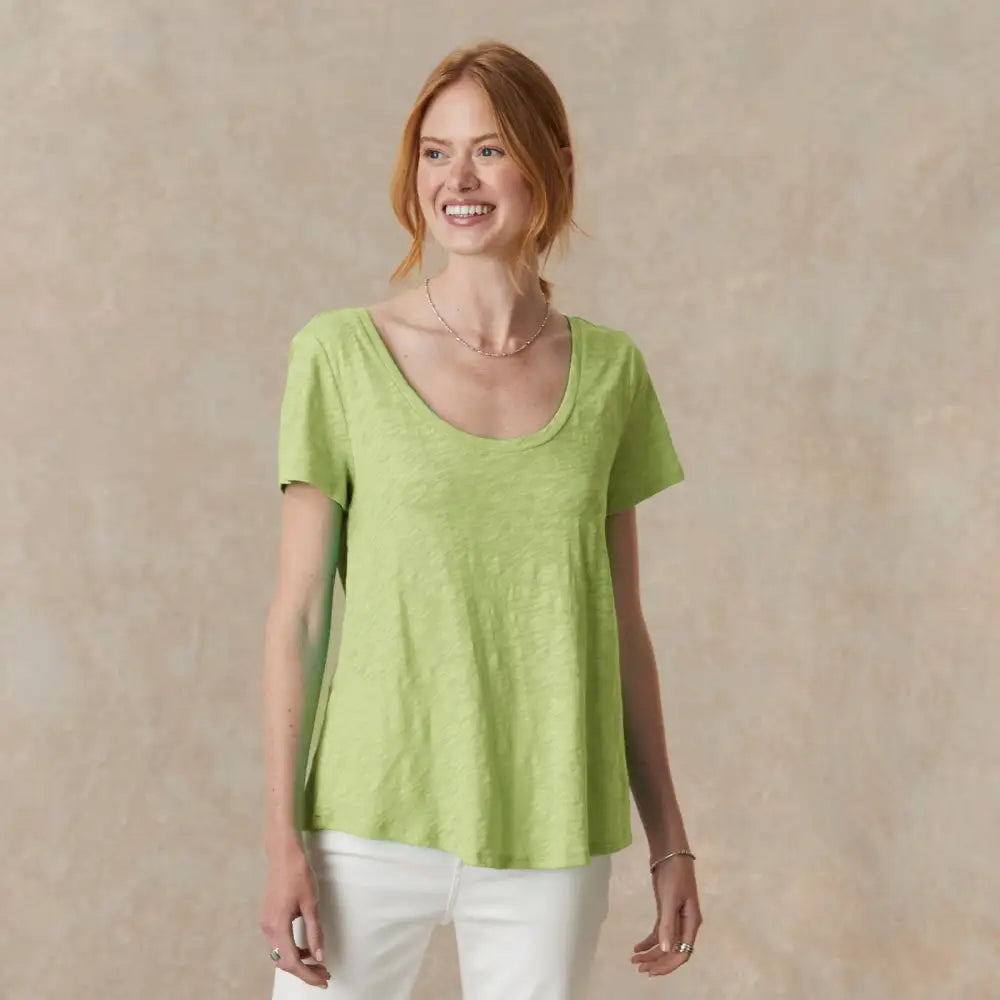 Ultimate Airy Slub Scoopneck Tee