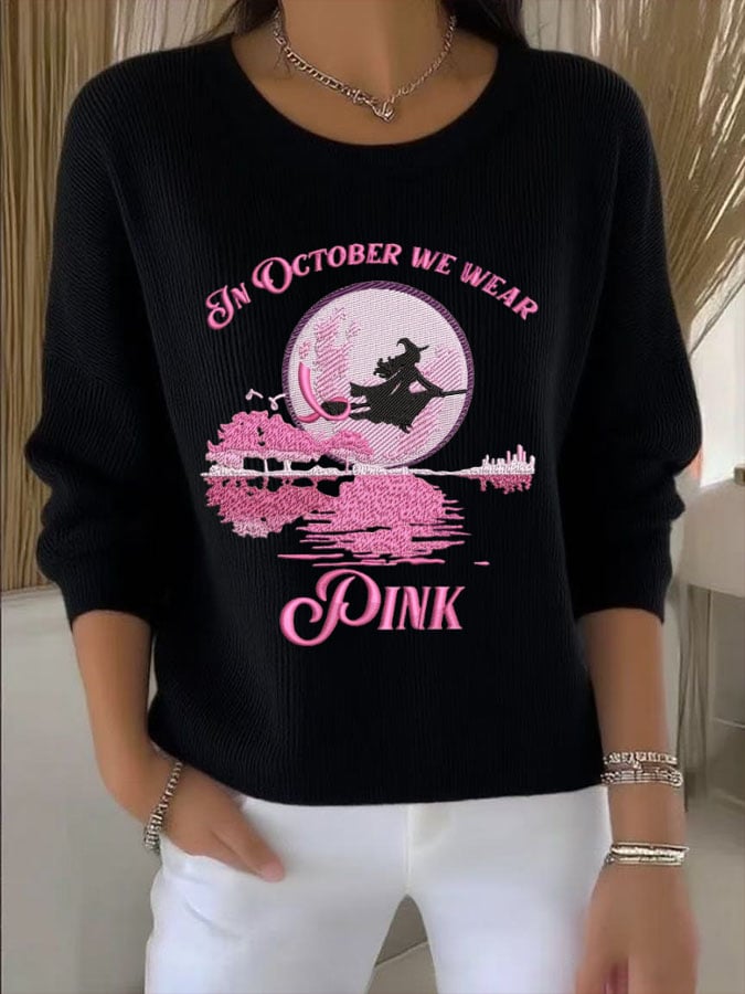 Women'S In October We Wear Pink Top