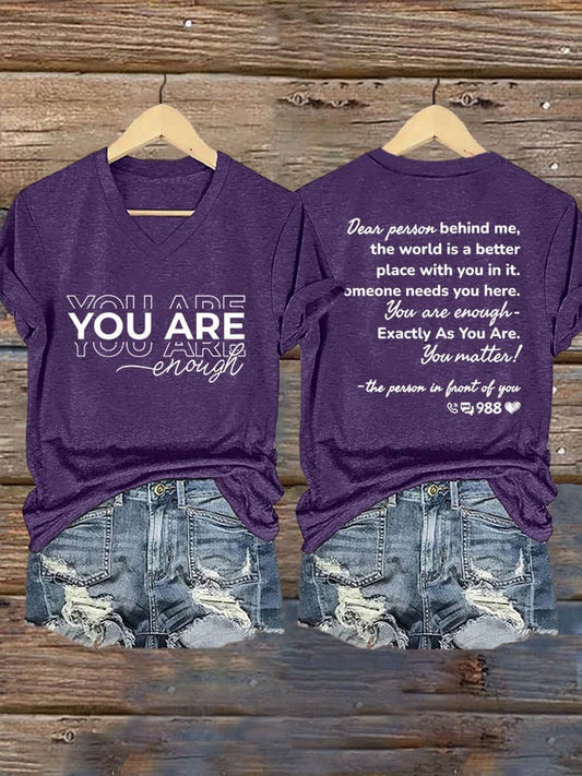 Women's Dear Person Behind Me Print T-Shirt