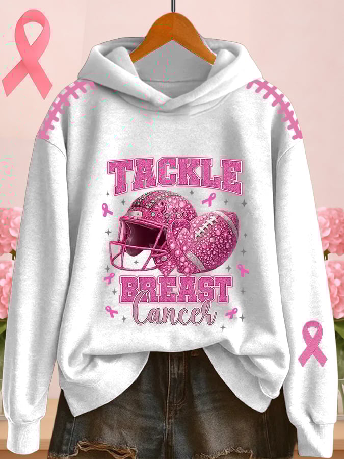 Women's Breast Cancer Awareness Print Sweatshirt