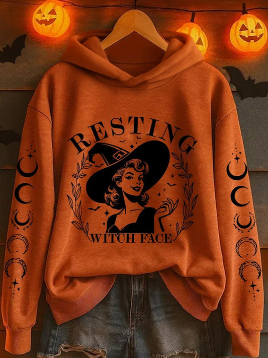 Women's Women's Resting Witch Face print sweatshirt Print Sweatshirt