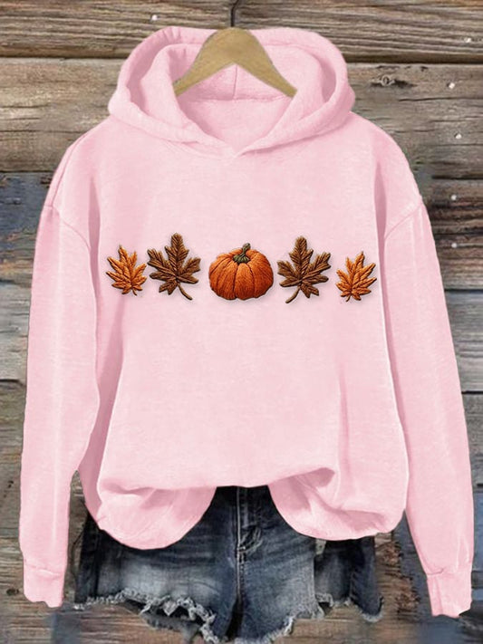 Women's Casual Fall Pumpkin Print Hoodie