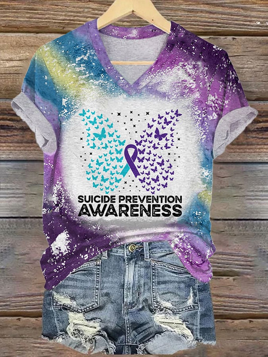 Women's Suicide Prevention Awareness Print T-Shirt