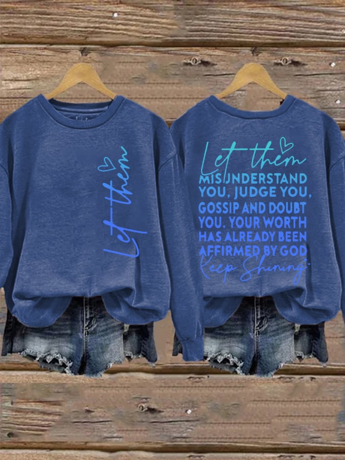 Women's Let Them  Printed Sweatshirt
