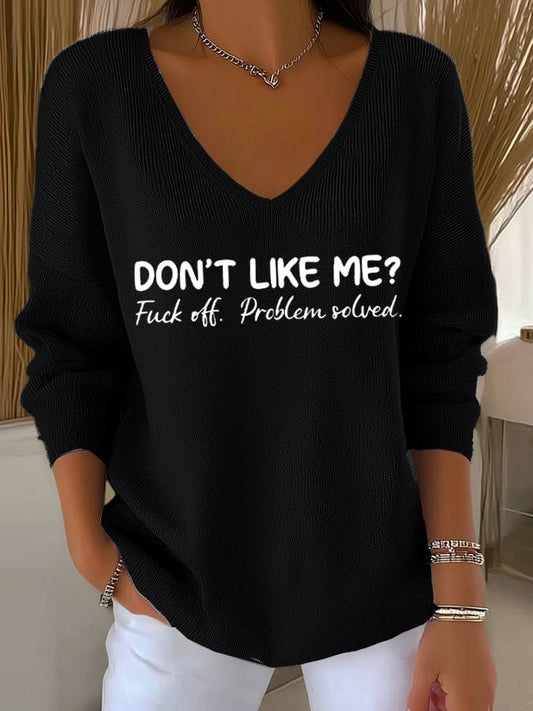 Women's Mental Health Print Long Sleeve Pit Fabric Top
