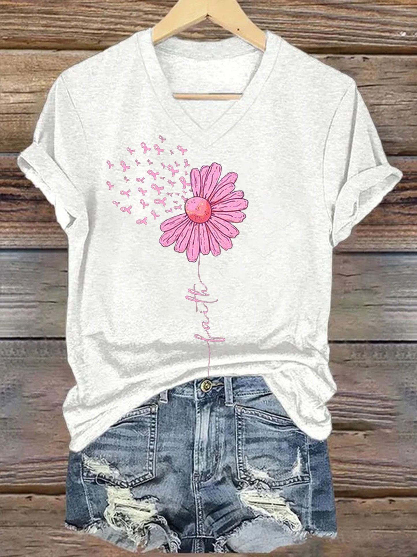 Women's Breast Cancer Faith T-Shirt