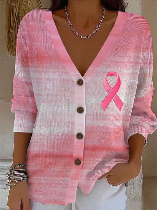 Women's Breast Cancer Pink Printing knitwear