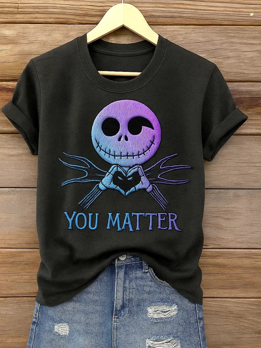 Women's You Matter Mental Health Graphic Print Comfort Short Sleeve