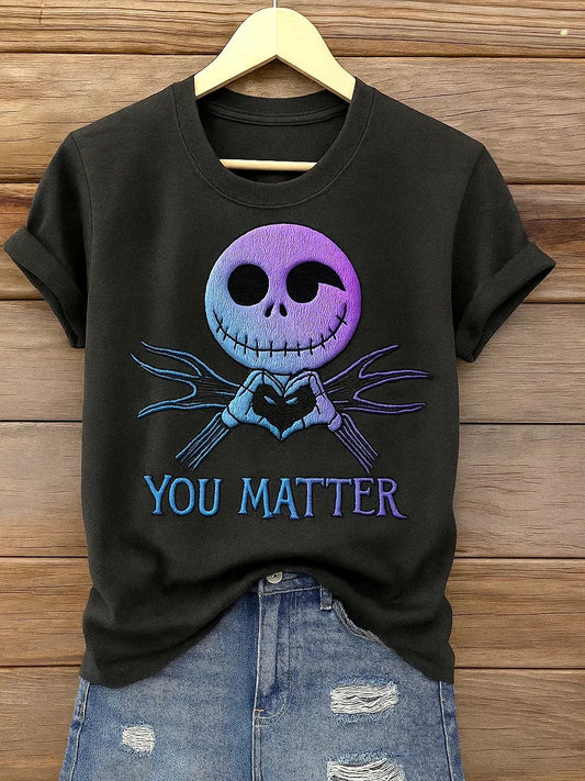 Women's You Matter Mental Health Graphic Print Comfort Short Sleeve