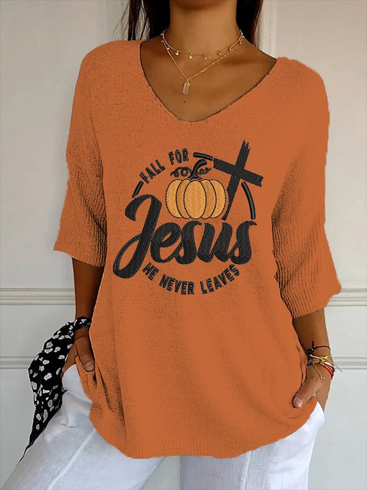 Women's Casual Autumn Style  Knitted T-shirt