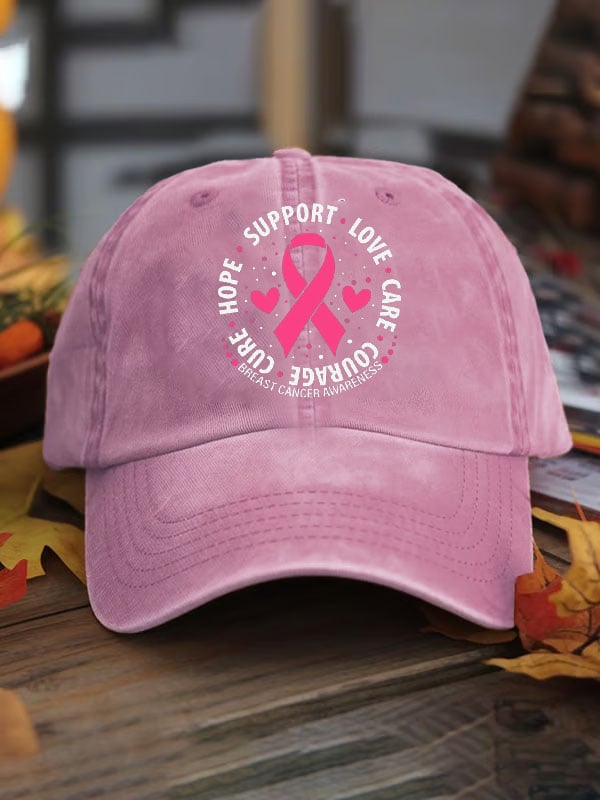 Unisex Breast Cancer Awareness Print Baseball Cap