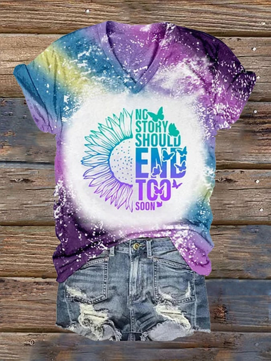 Women's No Story Should End Too Soon Print Shirt