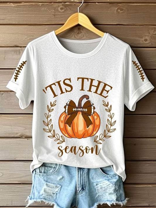 Women's Football Print Casual T-Shirt