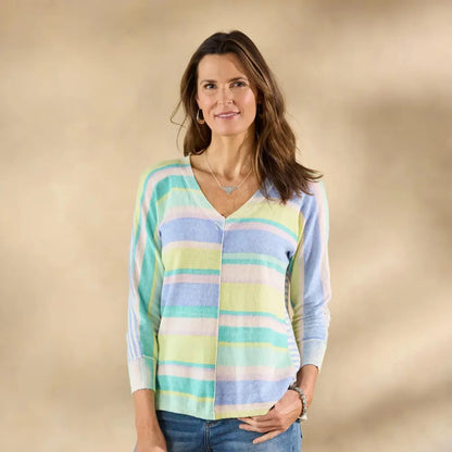 Johanna Striped Sweater, Petite