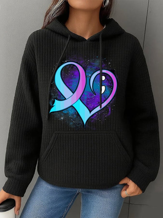Women's Suicide Prevention Mental Health Awareness Graphic Print Hoodie