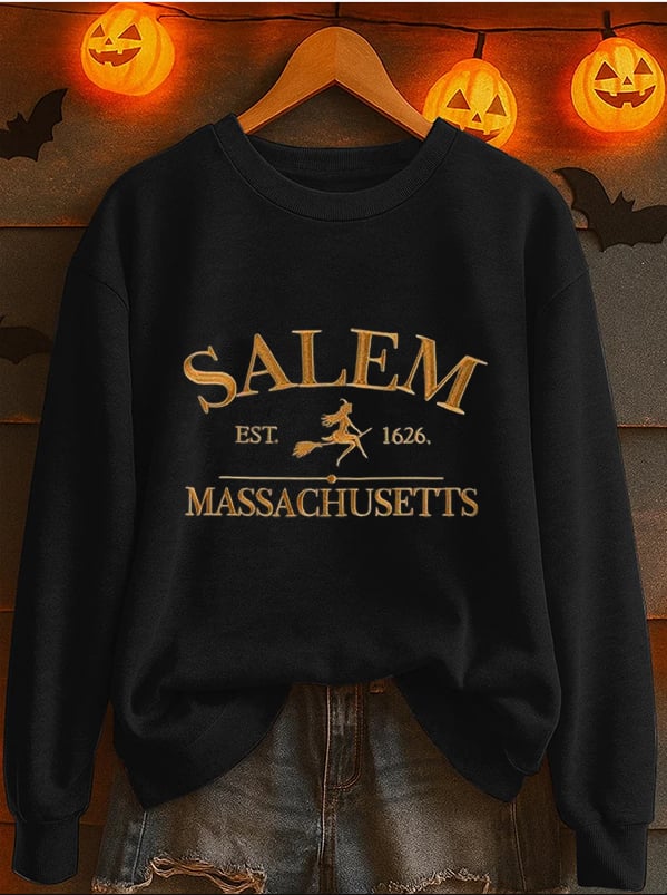 Women's Witches Print Casual Sweatshirt