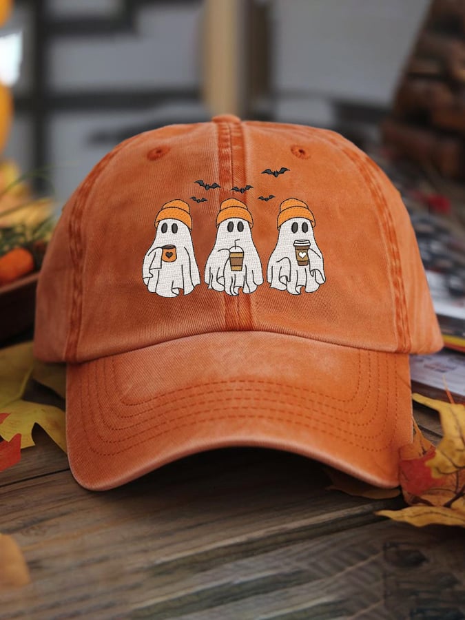 Unisex Halloween Cute Ghost Print Hat