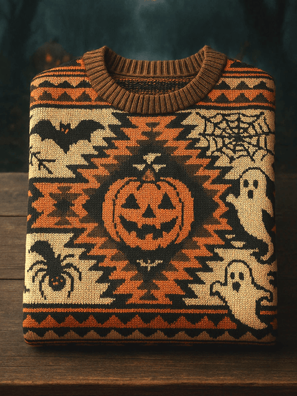 Women's Vintage Halloween Crew Neck Sweater