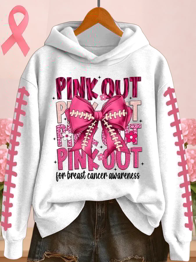 Women's Breast Cancer Awareness Print Sweatshirt