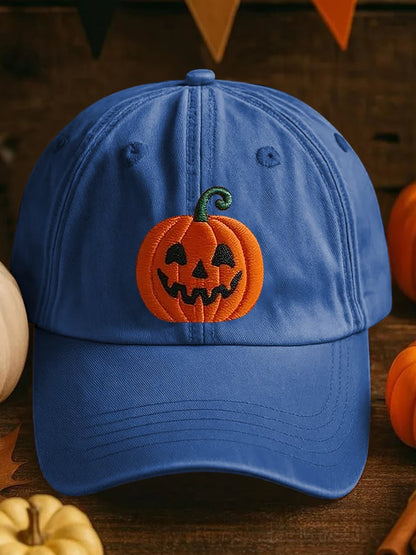 Unisex Pumpkin Face Printed Hat