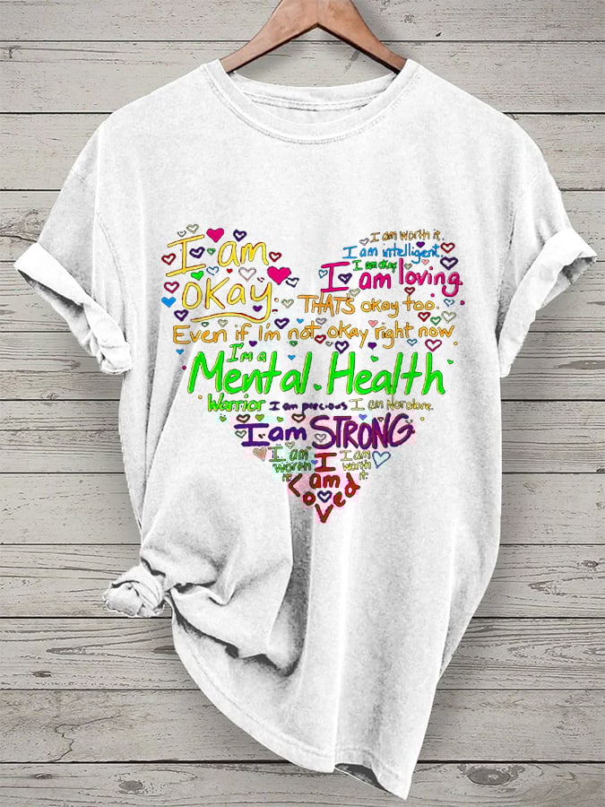 Women's Suicide Prevention Awareness Print Casual Tee