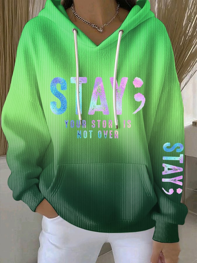 Women's Your Story Isn't Over Yet Hat Print Casual Sweatshirt
