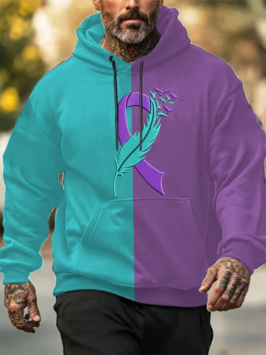 Men's Suicide Prevention Awareness Print Sweatshirt