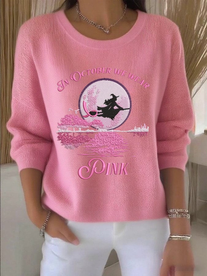 Women'S In October We Wear Pink Top