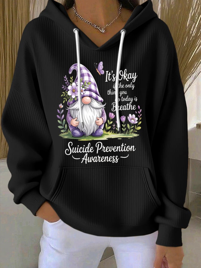 Women's Flowers Print  Hoodie