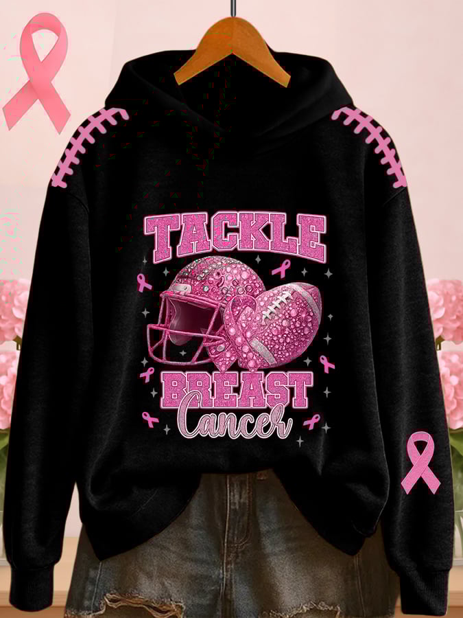 Women's Breast Cancer Awareness Print Sweatshirt