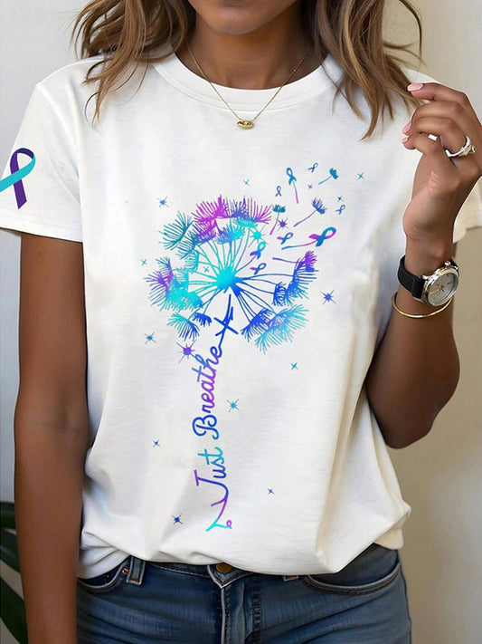 Women's Just Breathe Print T-shirt