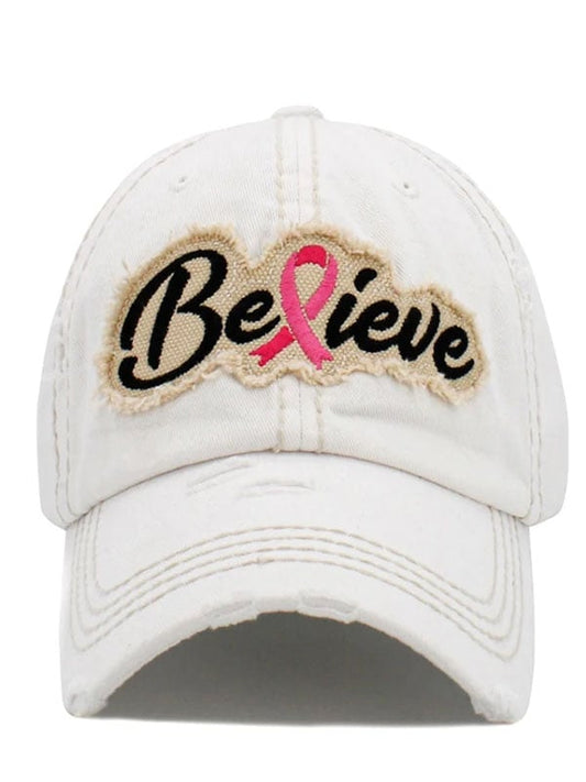 Unisex Breast Cancer Print Baseball Cap