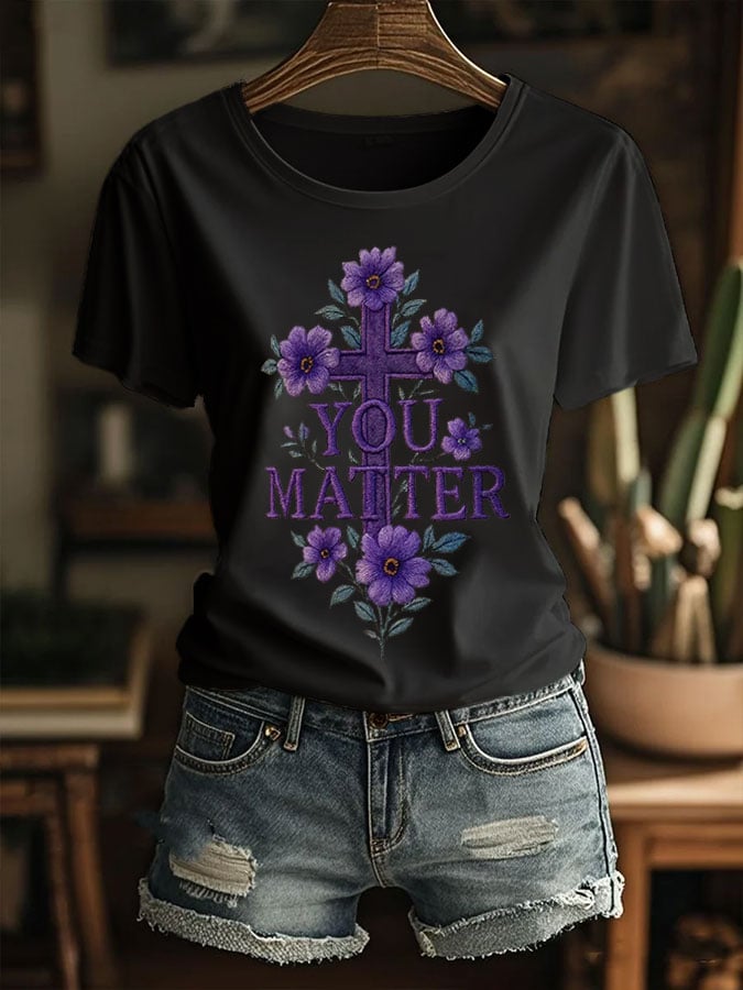 Women's You Matter Print Casual T-Shirt