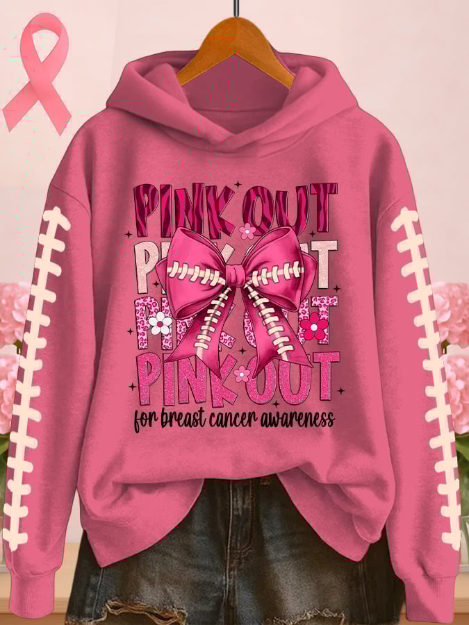 Women's Breast Cancer Awareness Print Sweatshirt
