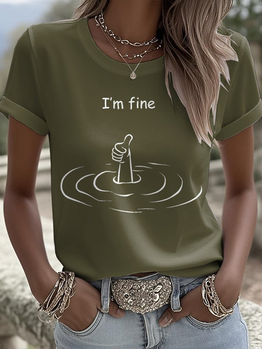 Women'S Mental Health Print Casual T-Shirt